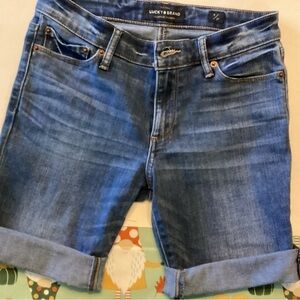 Lucky Brand cutoff roll up Jean shorts